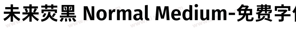 未来荧黑 Normal Medium字体转换